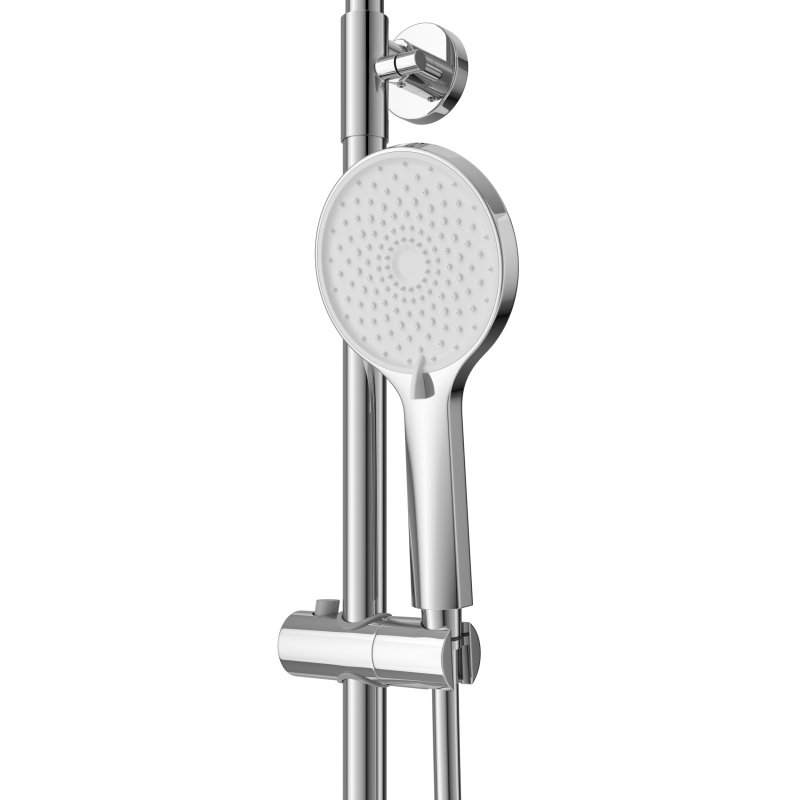 STYLUS-CVD-01 Душевая стойка со смесителем и изливом, хром STYLUS-CVD-01 Душевая стойка со смесителем и изливом, хром