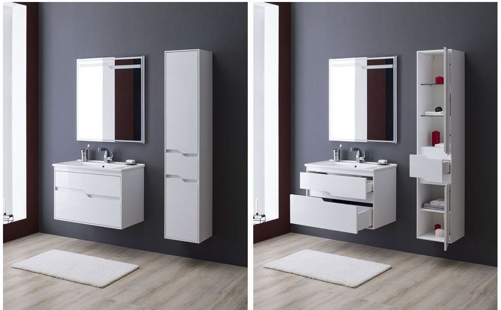 Мебель для ванной Aquanet Модена 85 белый Мебель для ванной Aquanet Модена 85 белый