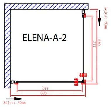 ELENA-W-A-2-70-C-Cr Душевой уголок