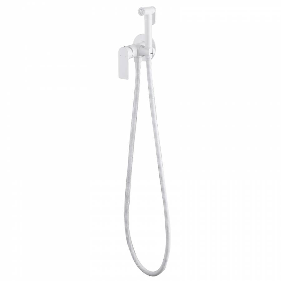 Смеситель ABBER Weiss Insel AF8025W с гигиеническим душем, белый Смеситель ABBER Weiss Insel AF8025W с гигиеническим душем, белый