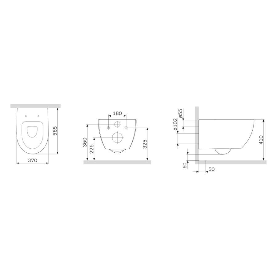 C111700SC Awe подвесной унитаз FlashClean с сиденьем микролифт C111700SC Awe подвесной унитаз FlashClean с сиденьем микролифт
