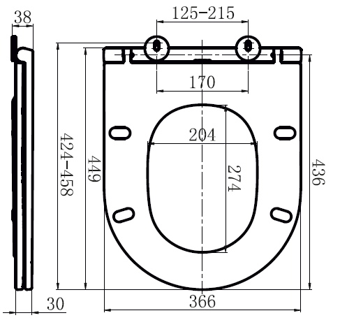 Сиденье для унитаза с микролифтом, быстросъемное C507853WH Inspire Сиденье для унитаза с микролифтом, быстросъемное C507853WH Inspire