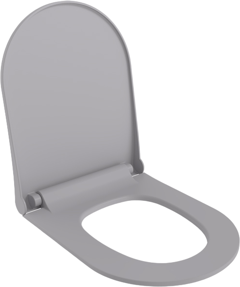 Сиденье с крышкой (soft close, slim) Taormina/Jet Flush,дюропласт, матовый серый, арт .A0333-006, шт Сиденье с крышкой (soft close, slim) Taormina/Jet Flush,дюропласт, матовый серый, арт .A0333-006, шт