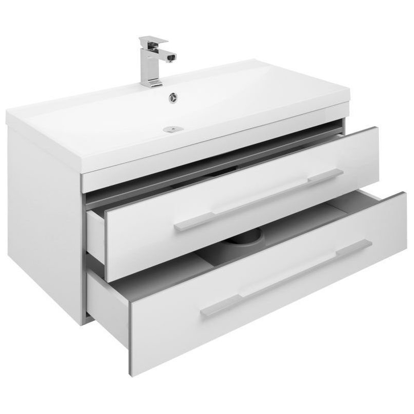Мебель для ванной Aquanet Верона NEW 100 белый (подвесной 2 ящика) Мебель для ванной Aquanet Верона NEW 100 белый (подвесной 2 ящика)