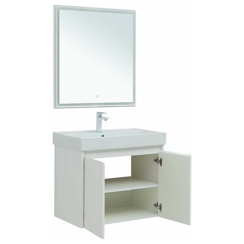 Мебель для ванной Aquanet Nova Lite 75 белый глянец (2 дверцы) Мебель для ванной Aquanet Nova Lite 75 белый глянец (2 дверцы)