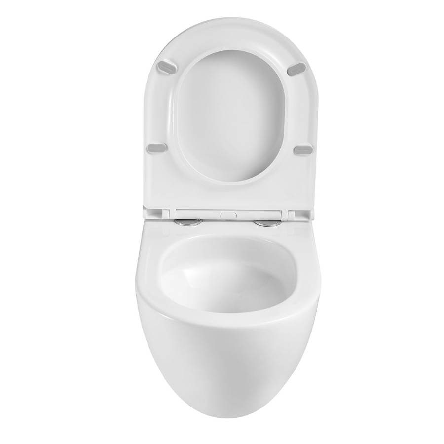 Унитаз подвесной Tornado Bien VT1-51T безободковый, цвет белый, ультратонкое soft-close сиденье Унитаз подвесной Tornado Bien VT1-51T безободковый, цвет белый, ультратонкое soft-close сиденье