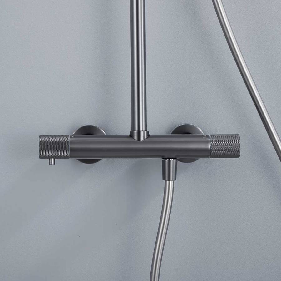 Душевая стойка Desire VSFS-1D0TGM термостатическая, вороненая сталь Душевая стойка Desire VSFS-1D0TGM термостатическая, вороненая сталь