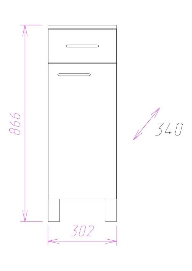 Полупенал Onika Каприз 30 напольный, белый, с бельевой корзиной Полупенал Onika Каприз 30 напольный, белый, с бельевой корзиной