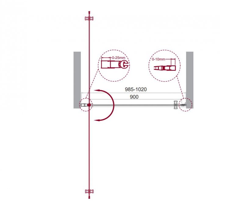 Душевая дверь BelBagno ETNA-B-1-60-C-Cr Душевая дверь BelBagno ETNA-B-1-60-C-Cr