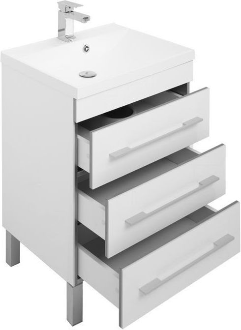 Комплект мебели для ванной Aquanet Верона 58 белый (напольный 3 ящика) Комплект мебели для ванной Aquanet Верона 58 белый (напольный 3 ящика)