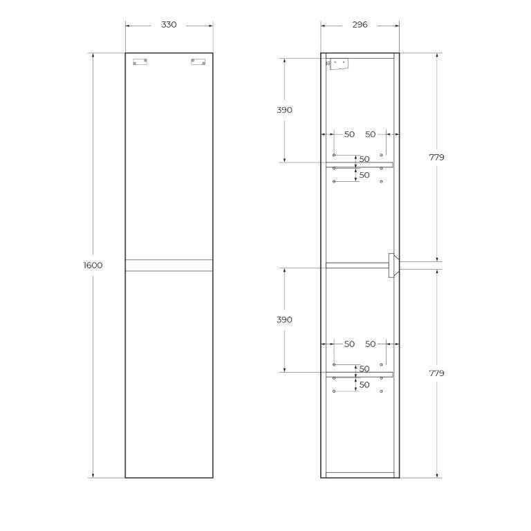 Шкаф подвесной BelBagno KRAFT-1600-2A-SC-CG-L Cemento Grigio Шкаф подвесной BelBagno KRAFT-1600-2A-SC-CG-L Cemento Grigio