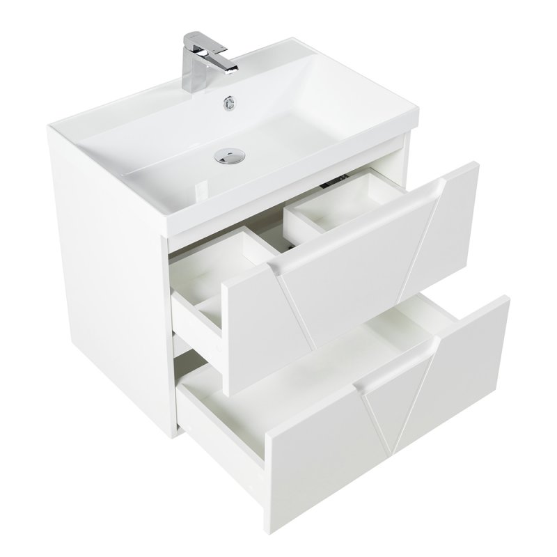 Тумба с раковиной подвесная BelBagno VITTORIA 70 Grigio Opaco, раковина белая Тумба с раковиной подвесная BelBagno VITTORIA 70 Grigio Opaco, раковина белая