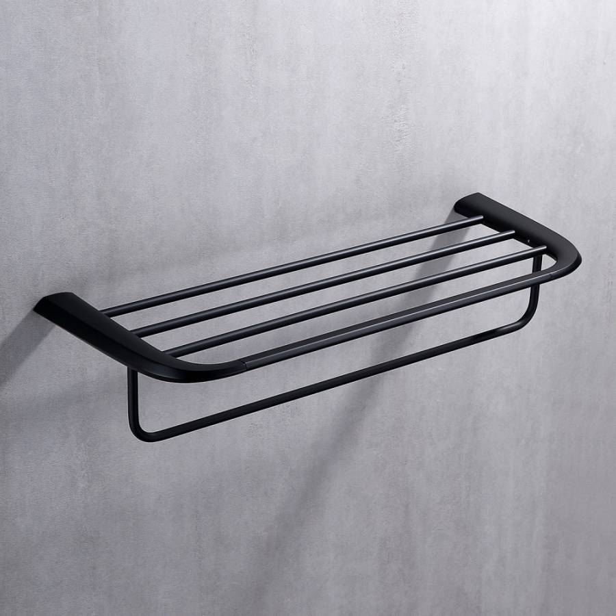 Полка для полотенец ABBER Nord AA1554B черная матовая Полка для полотенец ABBER Nord AA1554B черная матовая