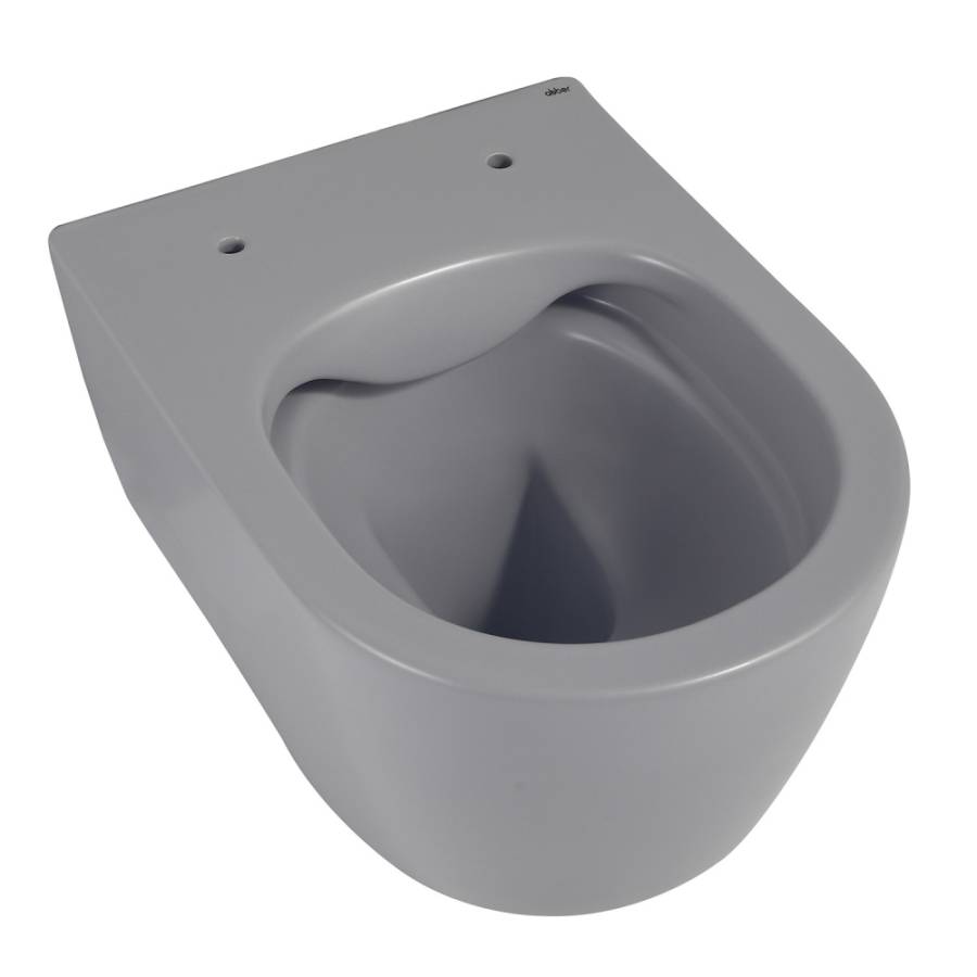 Унитаз ABBER Bequem AC1104MG подвесной серый матовый, безободковый Унитаз ABBER Bequem AC1104MG подвесной серый матовый, безободковый