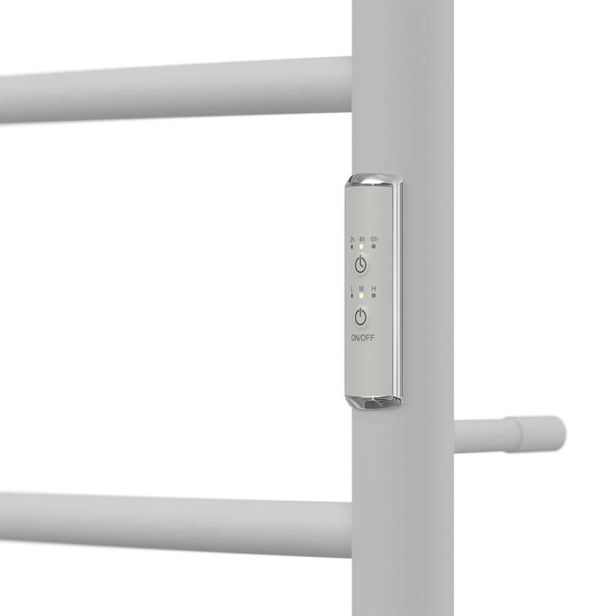 Полотенцесушитель электрический Point Афина PN04858PW П5 500x800 с полкой, диммер справа, белый Полотенцесушитель электрический Point Афина PN04858PW П5 500x800 с полкой, диммер справа, белый