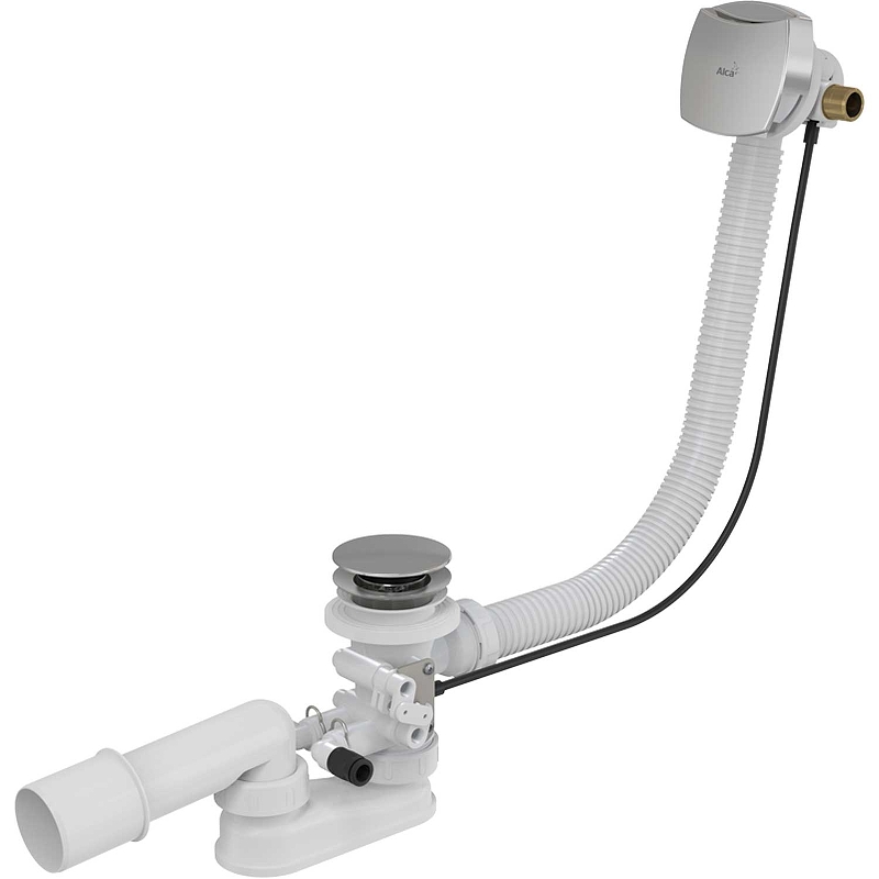 Сифон для гидромассажных ванн с напуском через перелив, металл Сифон для гидромассажных ванн с напуском через перелив, металл