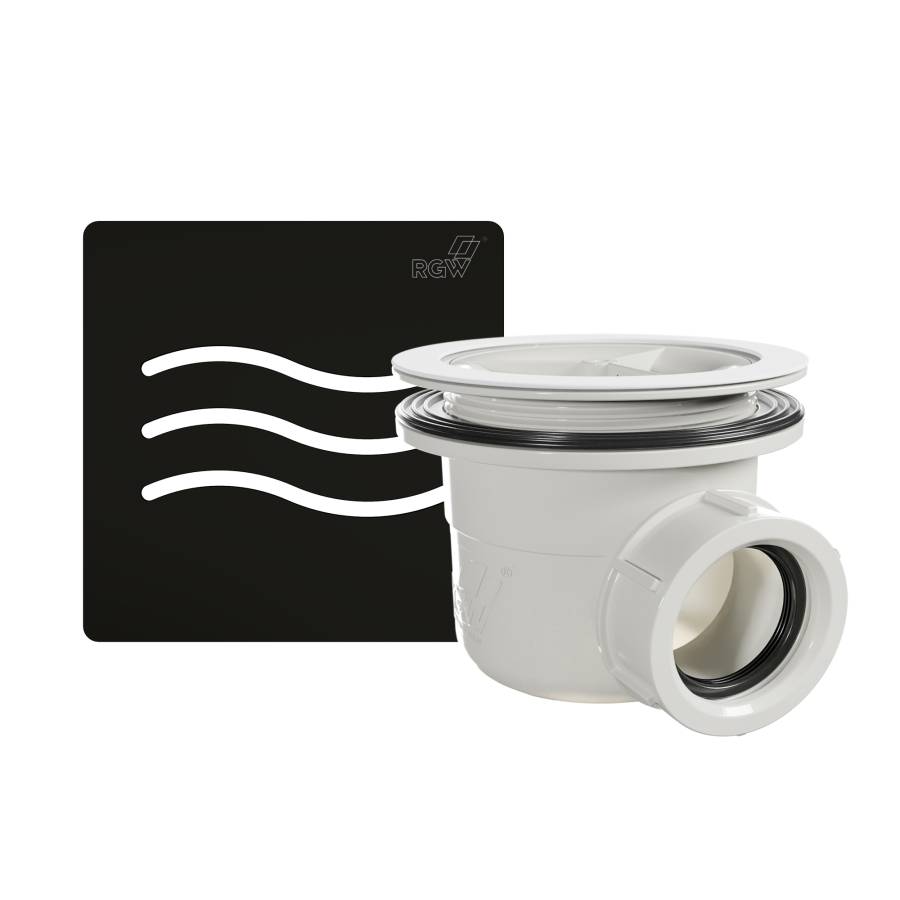 Сифон для душевых поддонов RGW S-010-1 Волна черный 90 мм, RGW 502411101-04 Сифон для душевых поддонов RGW S-010-1 Волна черный 90 мм, RGW 502411101-04