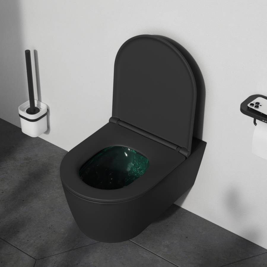 C8F1701MBSC Func подвесной унитаз 54 см FlashClean с сиденьем микролифт, черн мат C8F1701MBSC Func подвесной унитаз 54 см FlashClean с сиденьем микролифт, черн мат