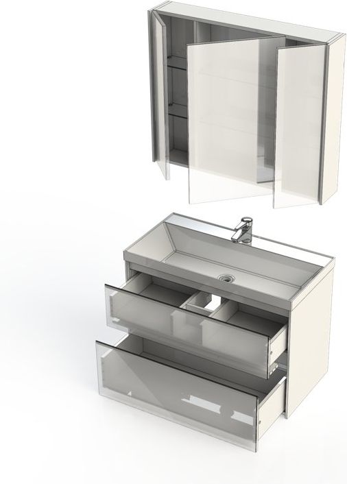 Мебель для ванной Aquanet Гласс 90 белый Мебель для ванной Aquanet Гласс 90 белый