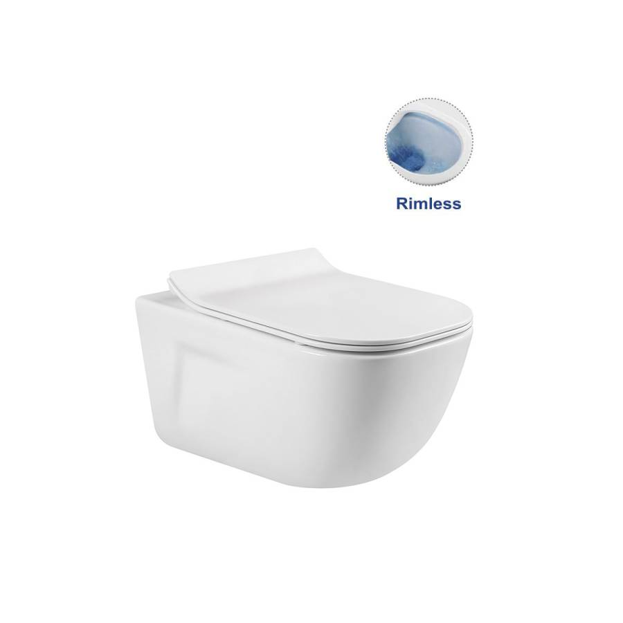 Унитаз подвесной Idea VT1-33 безободковый, цвет белый, ультратонкое soft-close сиденье Унитаз подвесной Idea VT1-33 безободковый, цвет белый, ультратонкое soft-close сиденье