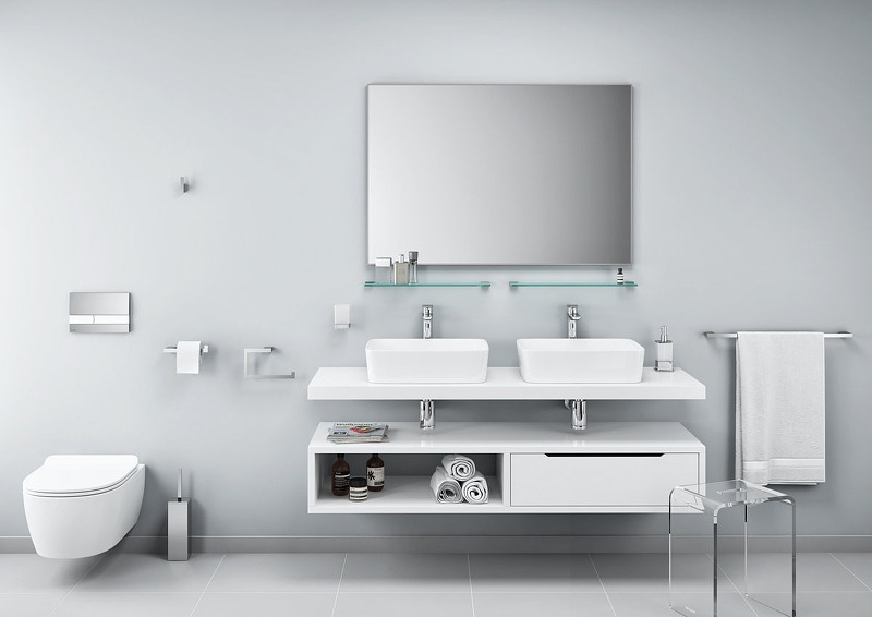 Полка стеклянная EXCELLENT 52 см Riko (хром) Полка стеклянная EXCELLENT 52 см Riko (хром)