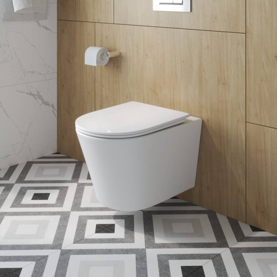 TRE-TOR Унитаз подвесной, безободковый, с системой смыва "Торнадо", с сиденьем soft close, BB5180CH-TOR/SC TRE-TOR Унитаз подвесной, безободковый, с системой смыва "Торнадо", с сиденьем soft close, BB5180CH-TOR/SC