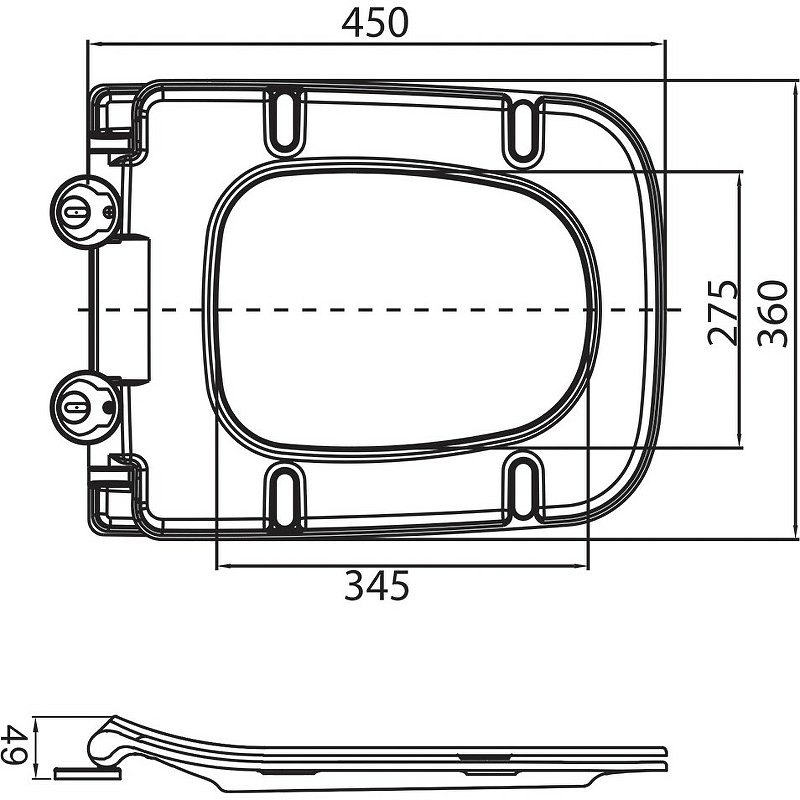 SELA Сиденье дюропласт, soft close, металлическое крепление, BB3201SC SELA Сиденье дюропласт, soft close, металлическое крепление, BB3201SC