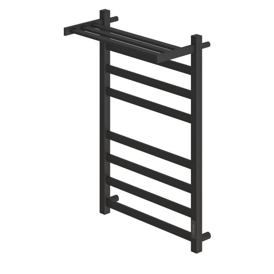 Полотенцесушитель электрический Point Меркурий PN83858PB П7 500x800 с полкой, диммер справа, черный																														 Полотенцесушитель электрический Point Меркурий PN83858PB П7 500x800 с полкой, диммер справа, черный