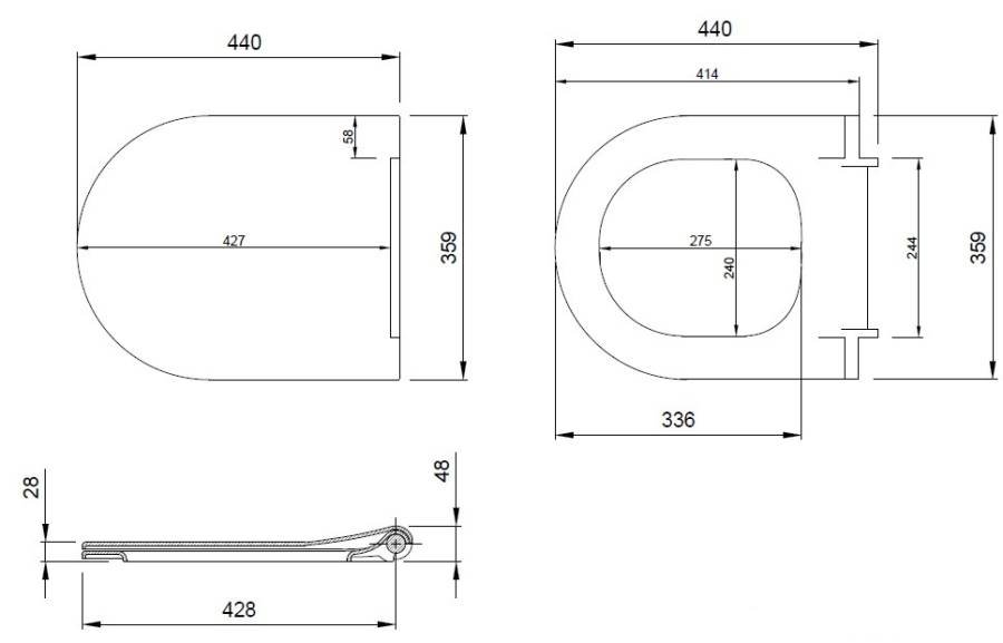 Крышка-сиденье для унитаза Allen Brau Priority 4.31004.AN антрацит Крышка-сиденье для унитаза Allen Brau Priority 4.31004.AN антрацит