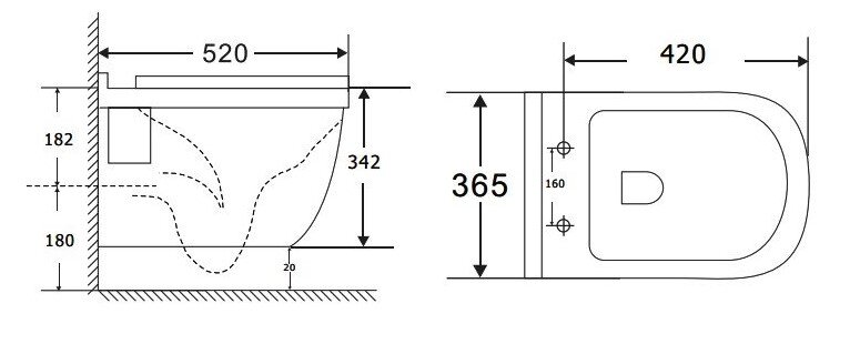 Унитаз подвесной Aquanet Rimless Glide-W CL-11042 Унитаз подвесной Aquanet Rimless Glide-W CL-11042