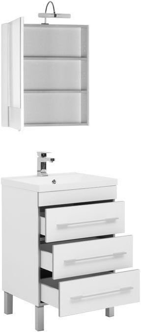 Комплект мебели для ванной Aquanet Верона NEW 58 белый (напольный 3 ящика) Комплект мебели для ванной Aquanet Верона NEW 58 белый (напольный 3 ящика)