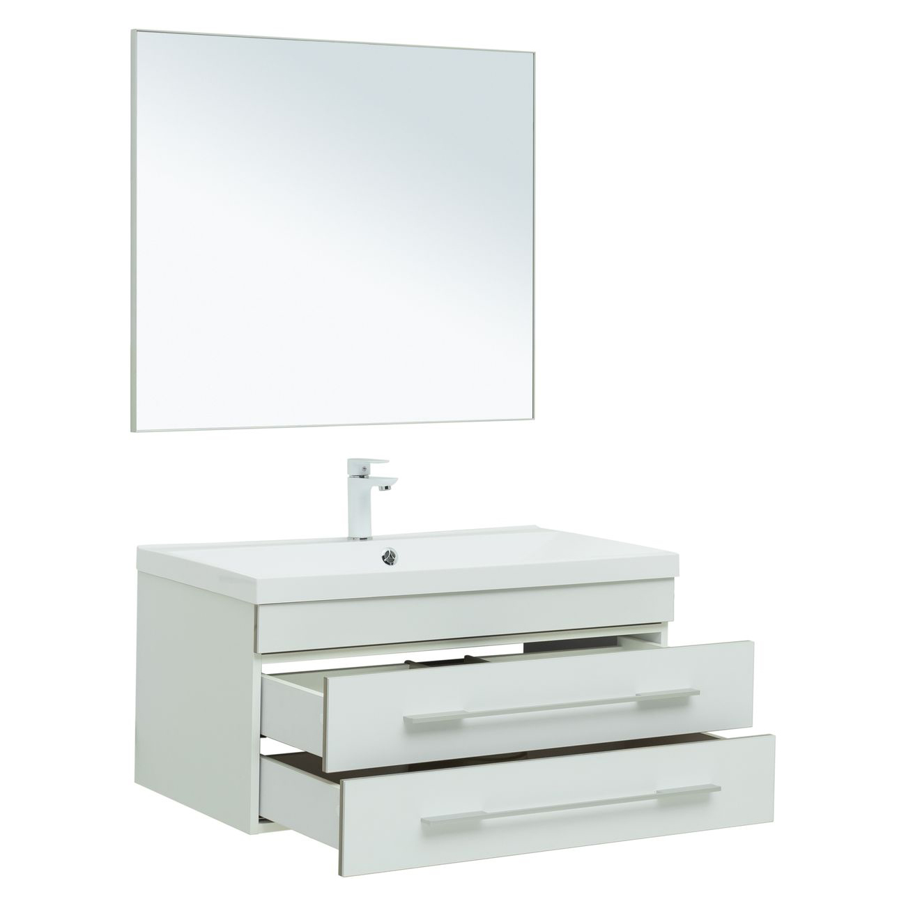 Мебель для ванной Aquanet Верона 90 белый матовый Мебель для ванной Aquanet Верона 90 белый матовый