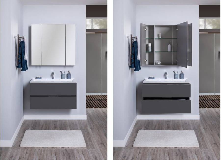 Мебель для ванной Aquanet Алвита 80 серый антрацит Мебель для ванной Aquanet Алвита 80 серый антрацит