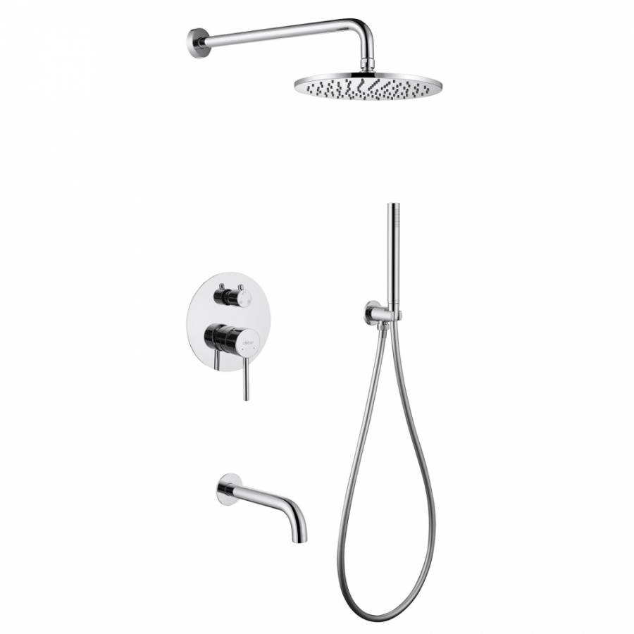 Душевая система ABBER Wasser Kreis AF8117 скрытого монтажа с изливом, хром Душевая система ABBER Wasser Kreis AF8117 скрытого монтажа с изливом, хром