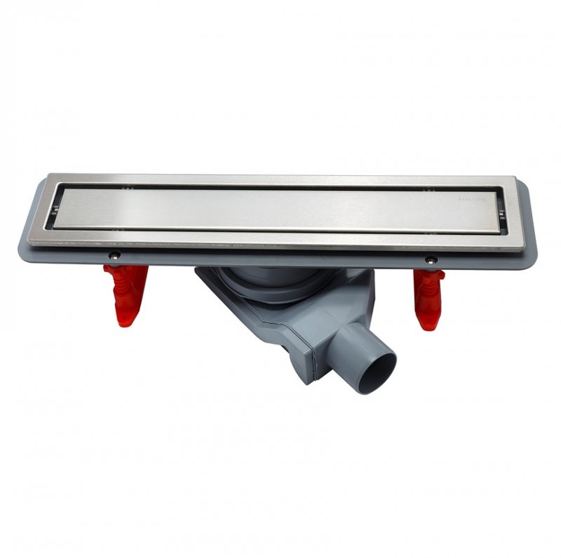 13100002 Линейный трап 450 мм CONFLUO PREMIUM LINE двухсторонняя модель Исполнение: матовый хром без перфорации/полая под плитку, рамка - матовый хром  13100002 Линейный трап 450 мм CONFLUO PREMIUM LINE двухсторонняя модель Исполнение: матовый хром без перфорации/полая под плитку, рамка - матовый хром