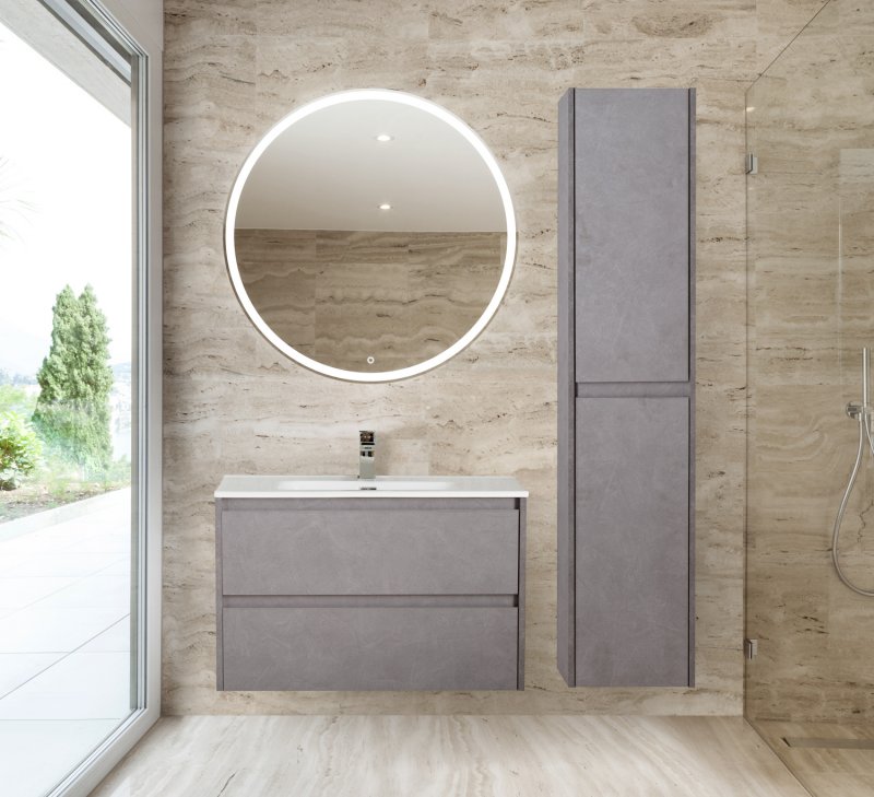 Шкаф подвесной BelBagno KRAFT-1600-2A-SC-CG-L Cemento Grigio Шкаф подвесной BelBagno KRAFT-1600-2A-SC-CG-L Cemento Grigio