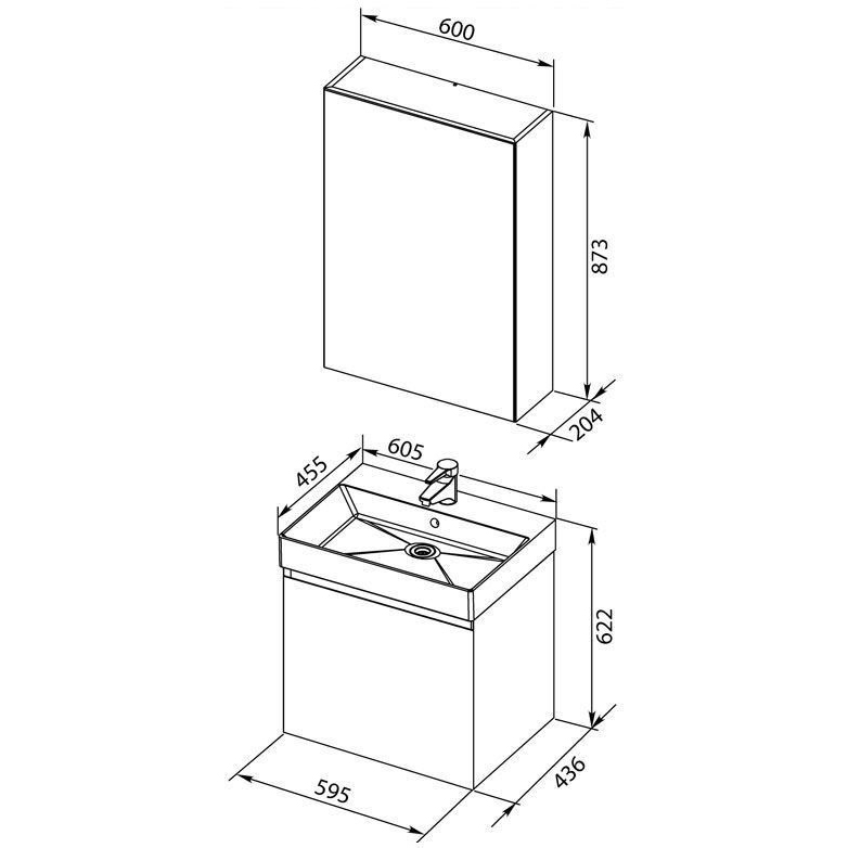 Мебель для ванной Aquanet Йорк 60 белый Мебель для ванной Aquanet Йорк 60 белый