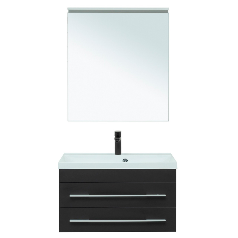 Мебель для ванной Aquanet Верона 75 New черный матовый Мебель для ванной Aquanet Верона 75 New черный матовый