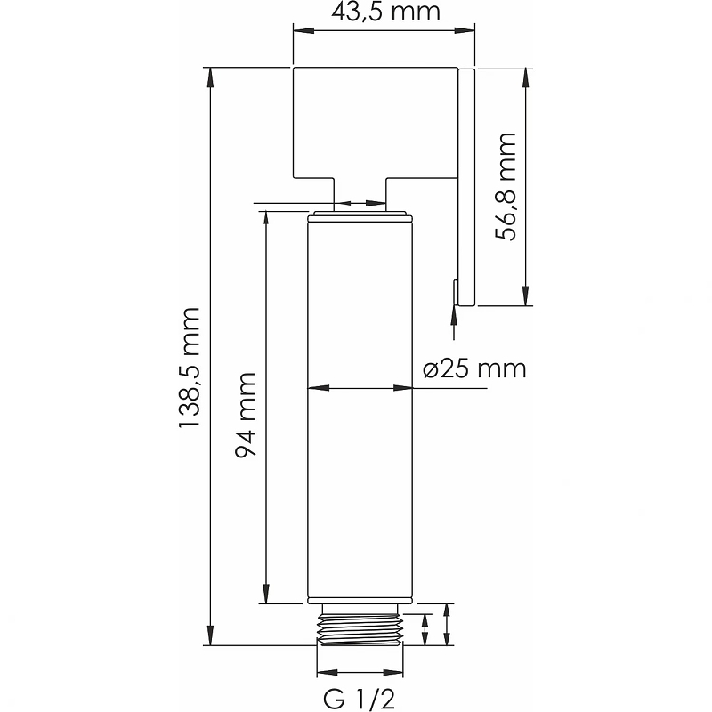 A7751.290.292.335 Встраиваемый комплект для биде со шлангом A7751.290.292.335 Встраиваемый комплект для биде со шлангом