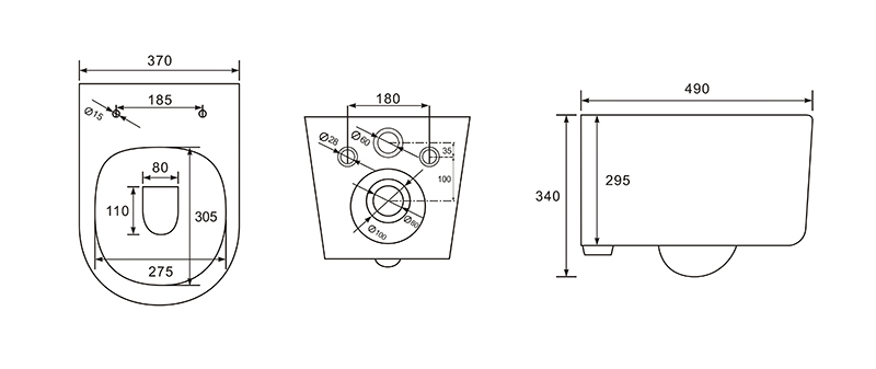 Подвесной унитаз Акватек Мия AQ2004-00 Подвесной унитаз Акватек Мия AQ2004-00