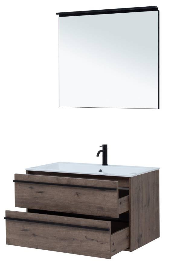 Мебель для ванной Aquanet Lino 90 Дуб Веллингтон Мебель для ванной Aquanet Lino 90 Дуб Веллингтон