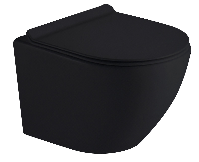 Унитаз Timo KULO TK-403 MB подвесной безободковый черный матовый Унитаз Timo KULO TK-403 MB подвесной безободковый черный матовый