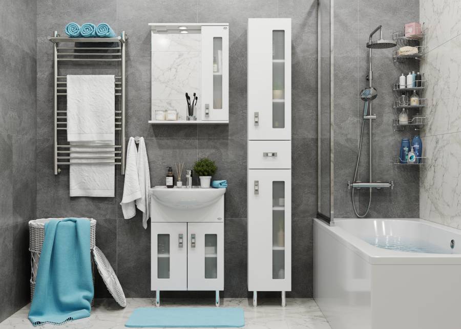 Пенал Onika Кристалл 30 напольный, белый, универсальный Пенал Onika Кристалл 30 напольный, белый, универсальный