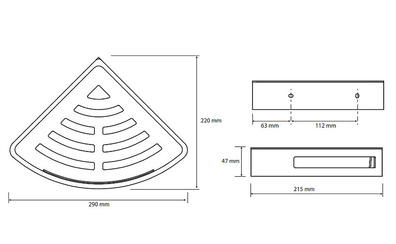 Полка корзина Bemeta Cytro 153102390 угловая, Черная матовая Полка корзина Bemeta Cytro 153102390 угловая, Черная матовая