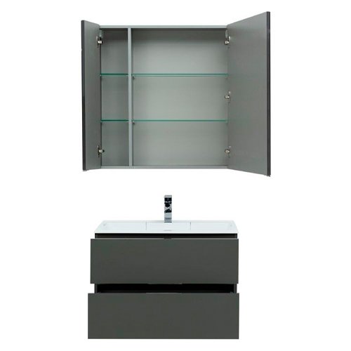Мебель для ванной Aquanet Алвита 80 серый антрацит Мебель для ванной Aquanet Алвита 80 серый антрацит