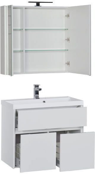 Мебель для ванной Aquanet Латина 80 белый Мебель для ванной Aquanet Латина 80 белый
