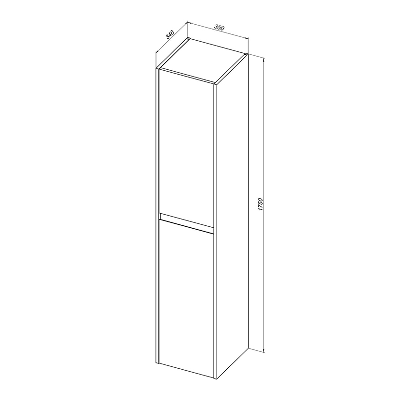 Пенал Aquanet Nova Lite 35 дуб черный Пенал Aquanet Nova Lite 35 дуб черный