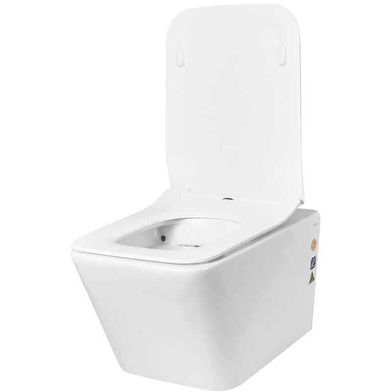 Унитаз подвесной безободковый Creto Logan L2 белый - (крышка в комплекте) 1002-001-L2W Унитаз подвесной безободковый Creto Logan L2 белый - (крышка в комплекте) 1002-001-L2W