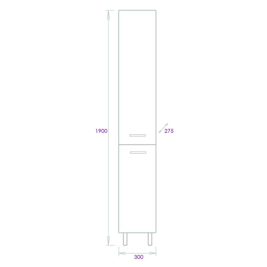 Пенал Onika Коралл 30 напольный, белый, универсальный Пенал Onika Коралл 30 напольный, белый, универсальный