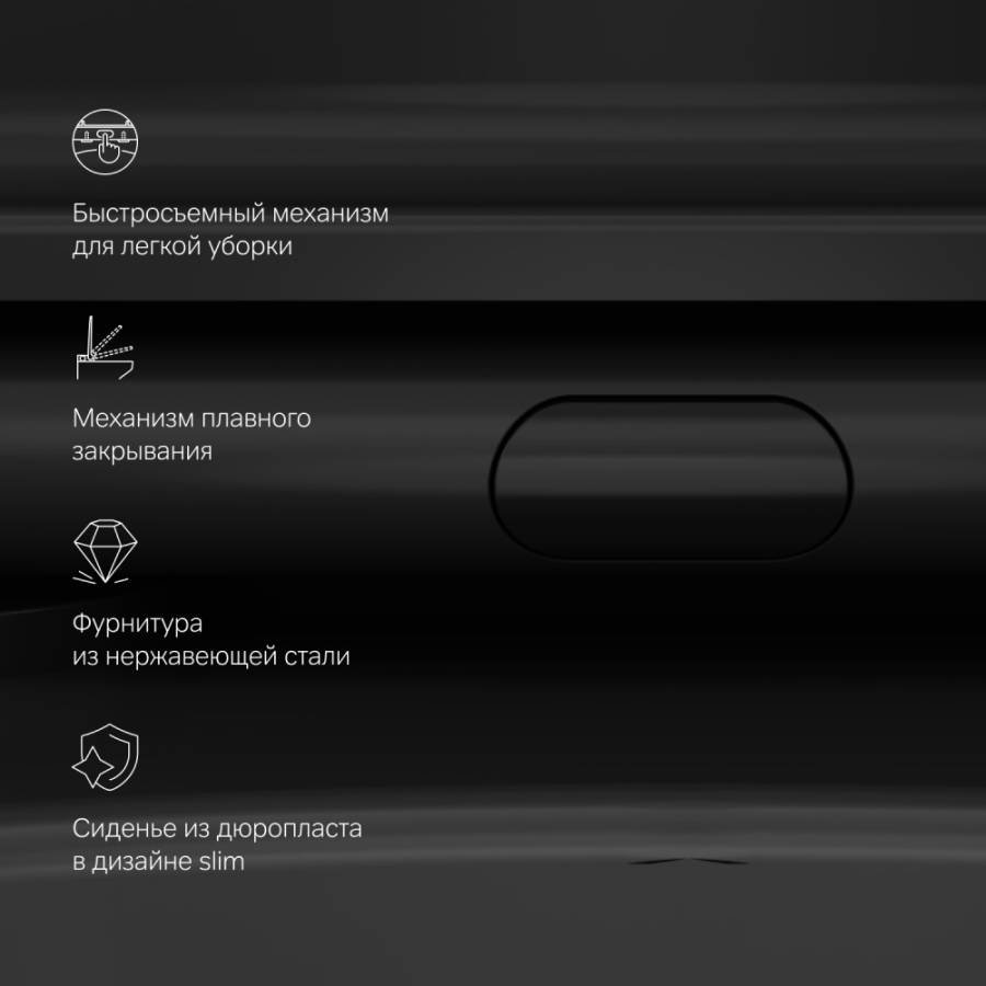 C8F1700MBSC Func подвесной унитаз 49 см FlashClean с сиденьем микролифт, черн мат C8F1700MBSC Func подвесной унитаз 49 см FlashClean с сиденьем микролифт, черн мат